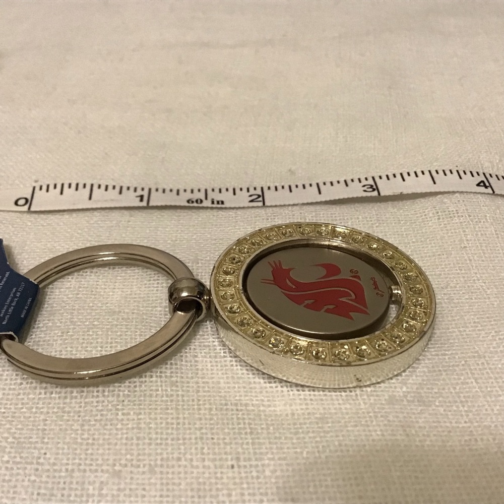 Washington State Rhinestone Spinner Keychain - Picture 3 of 4